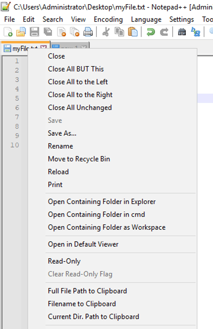 How to copy file name and path to clipboard in Notepad++ Code2care